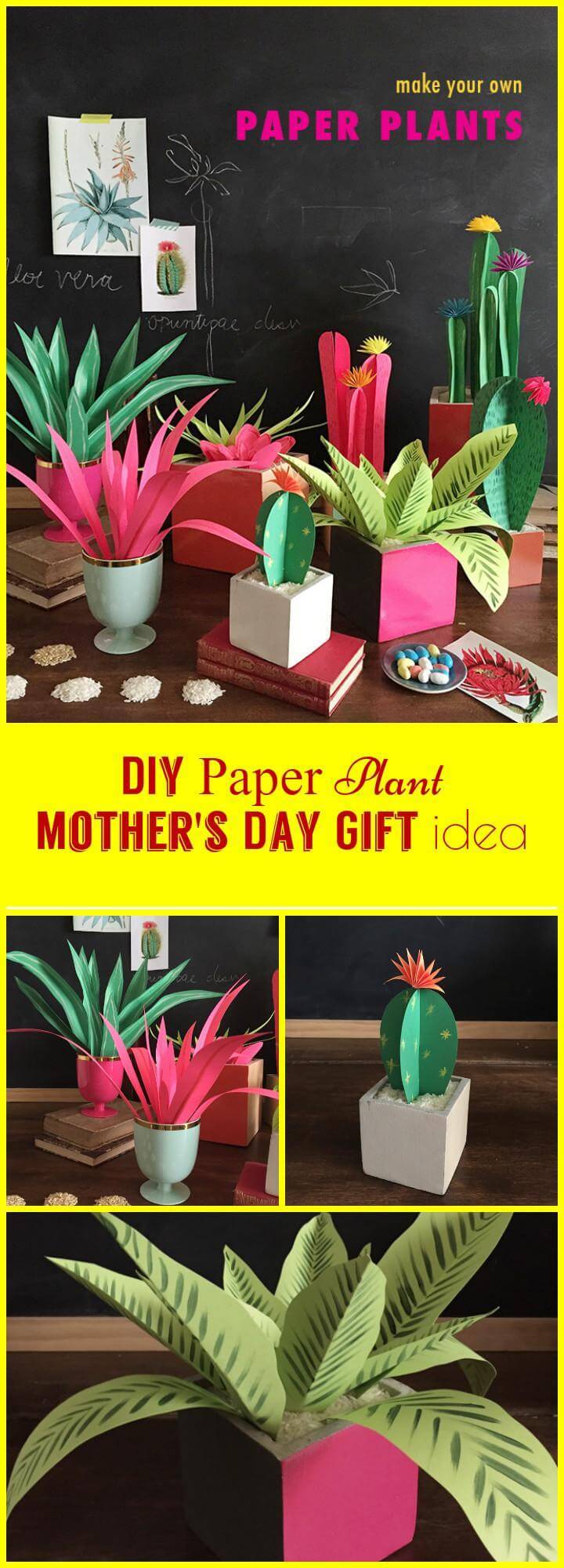 easy paper plant Mother's Day gift idea